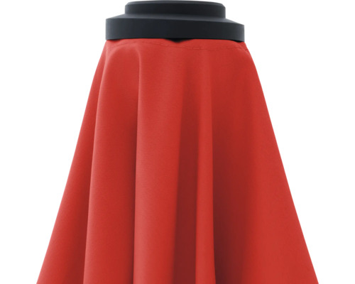 Detailansicht eines geschlossenen Sonnenschirms