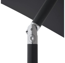 Detailansicht eines Sonnenschirms mit verstellbarem Gelenk