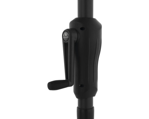 Doppler Logo an einer Kurbel für Sonnenschirm