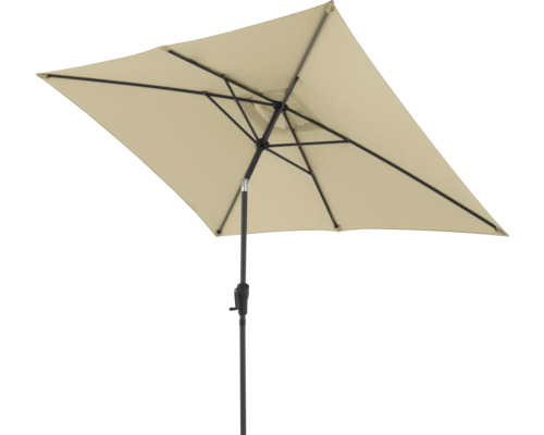 Rechteckiger Sonnenschirm mit Kurbelmechanismus