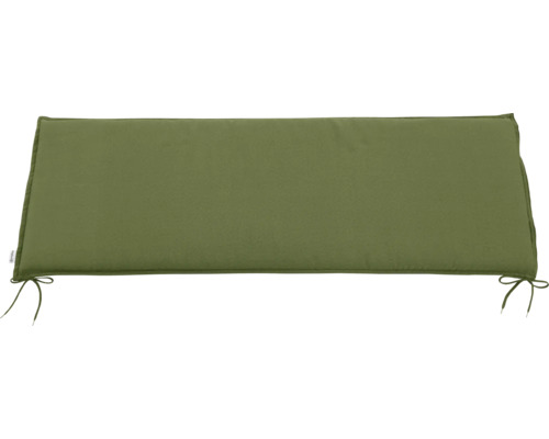 Grüne Bankauflage mit Bindebändern