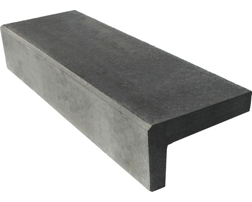 Beton Winkelstufe grau 140 cm x 18 cm x 32 cm