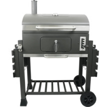 Holzkohlegrill mit Deckel, Ablagefläche und Rädern für den Garten