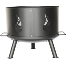 Feuerstelle aus Metall mit Flammenmuster