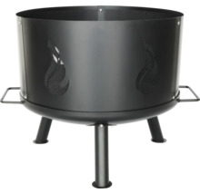 Feuerstelle aus Metall mit Flammenmuster