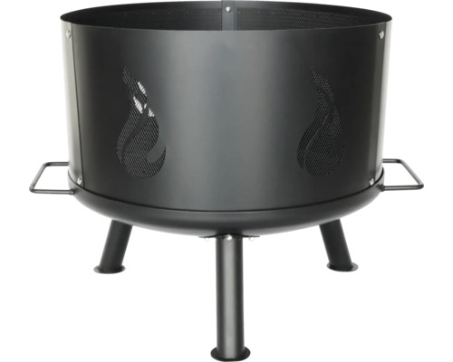 Feuerstelle aus Metall mit Flammenmuster