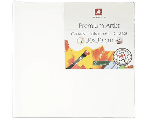 The Wall Art Premium Artist Leinwand Keilrahmen Châssis 30x30 cm, 3 Stück
