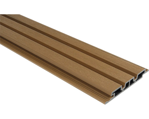Handmuster zu Konsta WPC Fassadenverkleidung Nativo dunkelbraun 24x178 mm Kunststoffpaneel für den Außenbereich