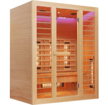 Infrarotsauna aus Holz mit Glastür