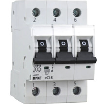 Dreipoliger Leitungsschutzschalter C16