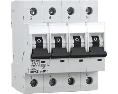 Leitungsschutzschalter mit vier Polen