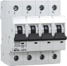 Dreipoliger Leitungsschutzschalter B16 für die elektrische Installation