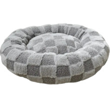 Graues, kariertes Hundebett