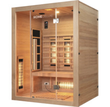 Infrarotsauna aus Holz mit Glastür