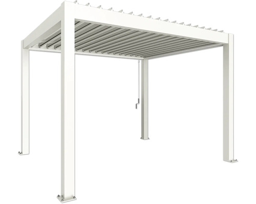 Freistehende Lamellenpergola aus Aluminium mit verstellbaren Lamellen
