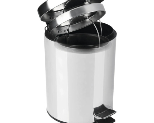 Treteimer aus Metall mit herausnehmbarem Inneneimer