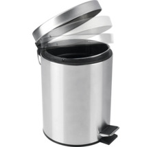 Treteimer aus Metall mit offenem Deckel