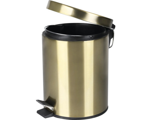 Treteimer aus Metall mit offenem Deckel