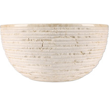 Dekorative Schale aus Stein mit horizontalen Rillen