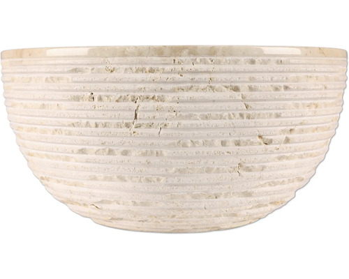 Dekorative Schale aus Stein mit horizontalen Rillen