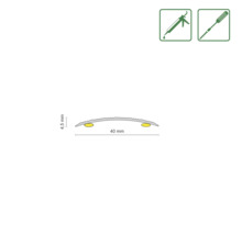 Skizze eines 40 Millimeter breiten und 4,5 Millimeter hohen Übergangsprofils