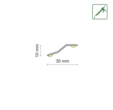 Profilleiste mit den Maßen 10 mm Höhe und 30 mm Länge
