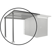 Überdachung mit Metallpfosten und Dach