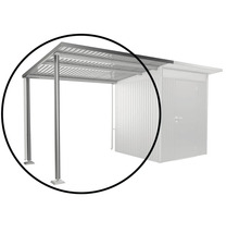 Metallcarport mit Stahlpfosten als Unterstand