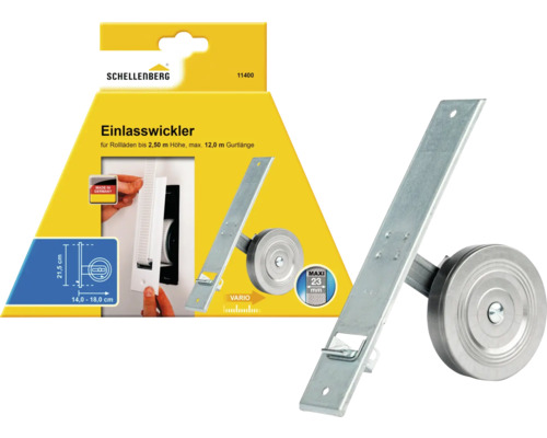 Schellenberg Einlasswickler für Rollläden, inklusive Verpackung.