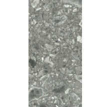 Graue Feinsteinzeugfliese mit Steinmuster