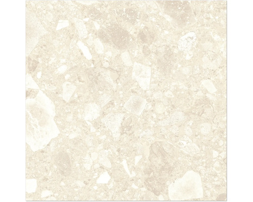 Beige Bodenfliese mit Terrazzo Optik