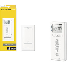 Schellenberg RolloPower 20037 Funk-Zeitschaltuhr für Rollläden, 5-Kanal Funksteuerung
