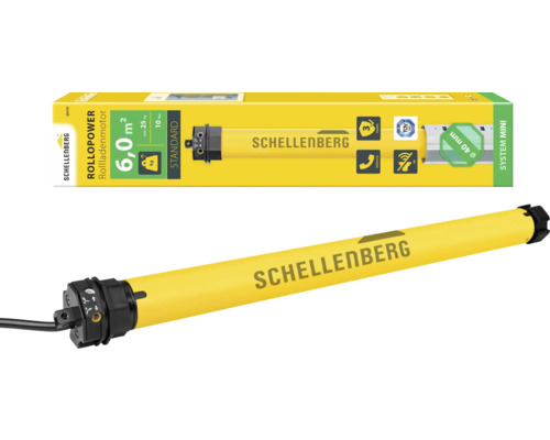 Rohrmotor STANDARD Mini 10 Nm Schellenberg 20110 Zugkraft 25 kg Schellenberg Rollladenmotor mit Verpackung