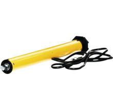 Gelber Rollladenmotor mit schwarzem Kabel