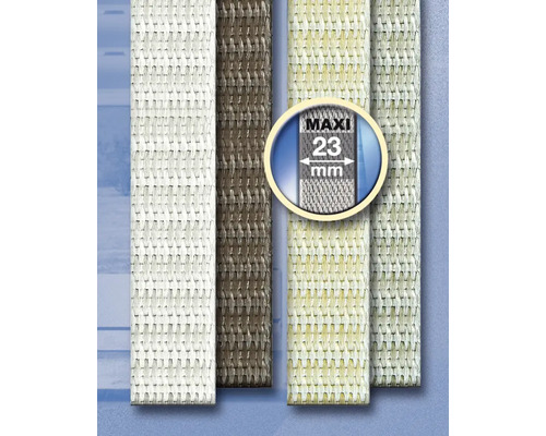 Verschiedene Rollos mit einer maximalen Breite von 23 Millimetern.