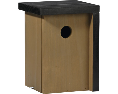 Vogelhaus aus Holz mit rundem Eingangsloch