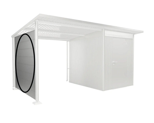 Abbildung eines Carports mit Seitenwand