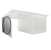 Metall Gerätehaus mit Seitenwand