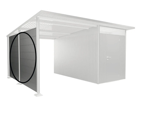 Metallcarport mit Seitenwandelement