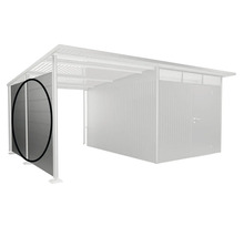 Abstellraum mit Seitenwand aus Metall