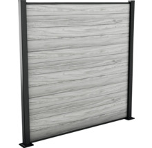 Sichtschutzelement mit horizontaler Holzoptik