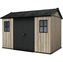 Gerätehaus mit Doppeltür und zwei Fenstern