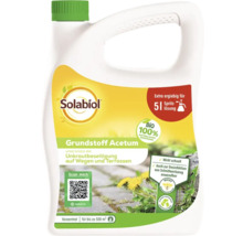 Solabiol Grundstoff Acetum Unkrautbekämpfungsmittel in einer weißen Flasche mit grünem Deckel