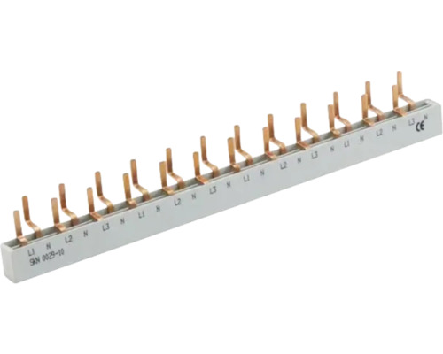 Stift-Sammelschiene e2 4p 12TE L~N, 213,6 mm Potentialverteiler für den Elektrobedarf
