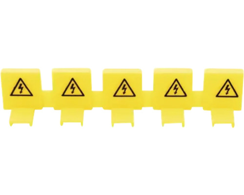 Berührungsschutzkappe e2 5-fach gelb Warnschilder für elektrische Spannung