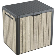 Aufbewahrungsbox aus Kunststoff mit Holzoptik