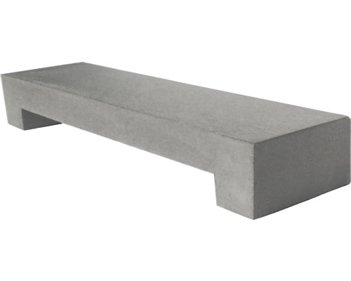 Graue Betonbank für den Außenbereich
