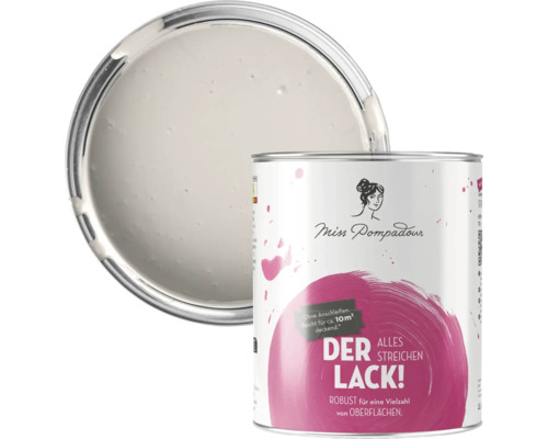 Farbdose Miss Pompadour mit geöffnetem Deckel