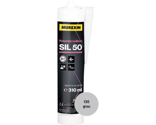 Murexin Natursteinsilikon SIL 50, Kartusche mit 310 ml Inhalt, Farbe Grau