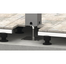 Terrassenlager-Konstruktion mit Fliesen